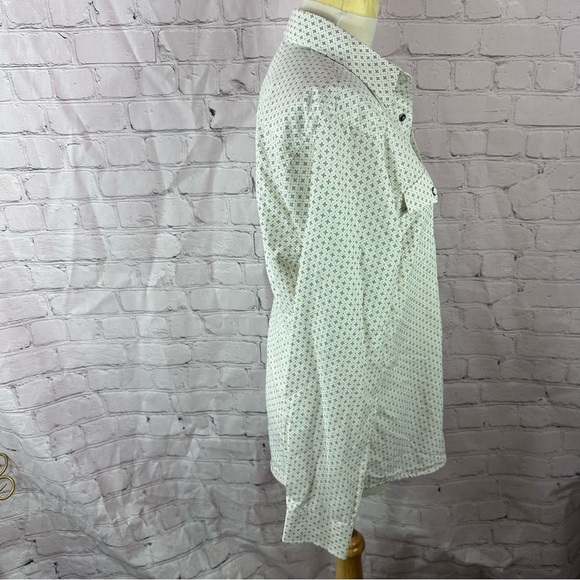 rafter C White cowboy collection pearl snap western boho top sz boys XXL - Picture 2 of 9